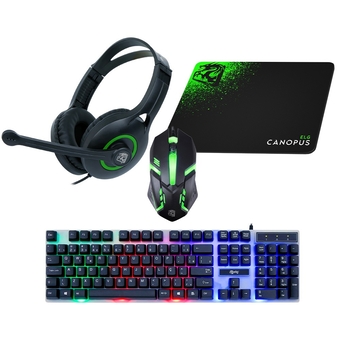 Combo Gamer 4 em 1 ELG Headset Mouse Te...